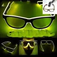 xuanou123 Glow Neon Sunglasses Women Men Light Up Flashing LED EL Wire Rave Glasses Voice Control Sh
