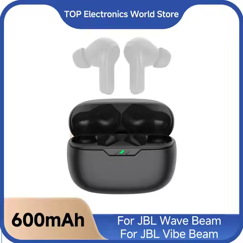 Charging Case For JBL Wave Beam/JBL Vibe Beam - 600mAh Bluetooth Wireless Charger Box Replacement,Fo