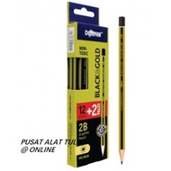 Dolphin Black & Gold 2b Pencil (DOL-BG2B)