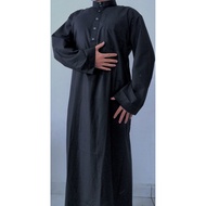 🔥Clearance sale jubah daffah cotton hitam ada stock