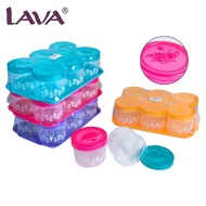 Lava BPA FREE 6Pcs CANISTER 740ML_Bekas Saucy Raya 6Pcs +Tray_BPA Free_Bpa Free_Bpa Water Tight Cake