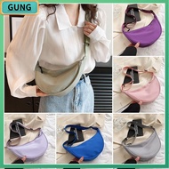 GUNG Dumpling Shape Shoulder Bag Nylon Crossbody Bag Portable Underarm Bag Women