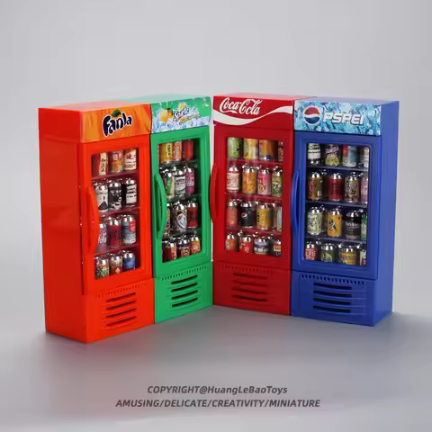 Mini Simulation Cola Freezer Refrigerator Model Decoration for 1/10 RC Crawler Car AXIAL SCX10 TRX4 