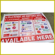 ▬ ¤ ❧ All-In-One Business Tarpaulin: Cash In/Out, Bills Payment, Load