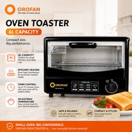 OROFAN Oven Toaster 6L Capacity – Adjustable Temperature | Compact Electric Toaster Oven+