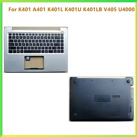 New Top Case Palmrest Upper Housing Bottom Cover Case For ASUS K401 A401 K401L K401U K401LB V405 U40