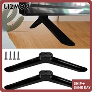 LIZMON TV Base Stand Legs, With Screws Black TV Stand Base Mount,  Universal TV Stand Leg Base Brack