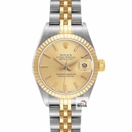 【大眾名錶】ROLEX勞力士 69173 Datejust 蠔式女錶 18K半金 金色T柱面盤 大眾名錶G328