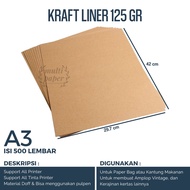 Kraft Paper A3 Liner 125 gsm, 500 sheets Paper Bag Paper Bag/