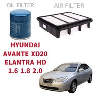 FILTER SET FOR HYUNDAI ELANTRA HD AVANTE XD20 1.6 1.8 2.0 ENGINE OIL FILTER AIR FILTER PENAPIS ANGIN