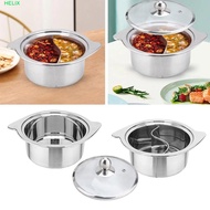 HELIX Cooking Boiling Pot, One Person Stainless Steel Stock Pot with Lid, Metal Cookware Multi Purpo