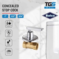 Balco Stopcock Stop Cock | Concealed / Chrome | Bathroom Shower Stop Cock (1/2" &amp; 3/4" &amp; 1")_TGS Mall