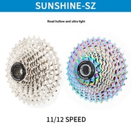 Road Bicycle Flywheel 11 12 Speed 11-28T 32T 34T 36T Hollow Ultra-Light Colorful Bicycle Cassette HG Gear Compatible with 105 R5800 ULTEGRA 6800 6870 R7000 R8000