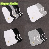 【Happy Socks】Large Size Boat Socks Men's Shallow Mouth Invisible Socks Cotton Comfortable Socks Deod