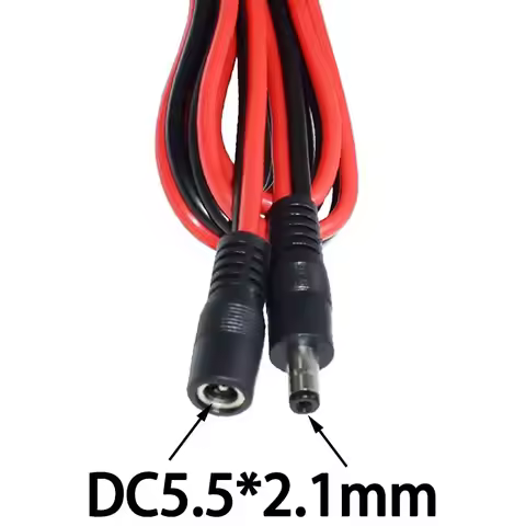 DC5.5*2.1MM Male Female Hight Power DC power Cord Single Plug 18AWG 12V Huge Current All Copper Powe