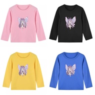 baju t-shirt henley Mesra Kulit Budak Baju Tee Budak lelaki usia sekolah Budak perempuan usia sekola