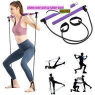 Portable Pilates Pilates Bar Kit with Resistance Band and Free Strength Bands Yoga Pilates Stick Muscle Toning Bar Home