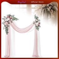 MagiDeal 2x Wedding Arch Flowers Garland Greenery Farmhouse Wedding Aisle Decoration