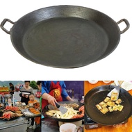 KY-$ Traditional Old-Fashioned Cast Iron Frying Pan Household Double-Ear Pancake Flat a Cast Iron Pan Commercial Uncoate