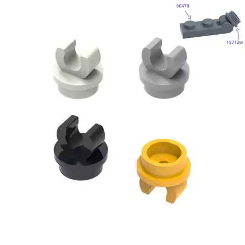 MOC 10PCS 15712 12825 Special Fork With 1 Hole Building Blocks With Clamp Mouth Educational Bricks P