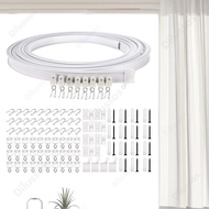 5M Bendable Curved Curtain Track Flexible Curtain Rail Curtain Mount Home Decor
