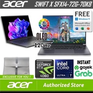 ACER Swift X 14 OLED SFX14 72G 70K8 RTX 4060  Ultra 7 155H 32/1TB 120h