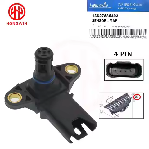 Manifold Absolute Pressure MAP Sensor 13627585493 For BMW 335i 335xi 535i 550i X3 X5 X6 Z4 3.0 4.4L 