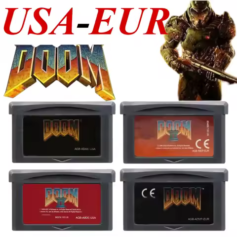 USA GBA Game Cartridge Doom Series Game Cartridge 32-Bit Video Game Console Card DOOM 1 DOOM 2 for G