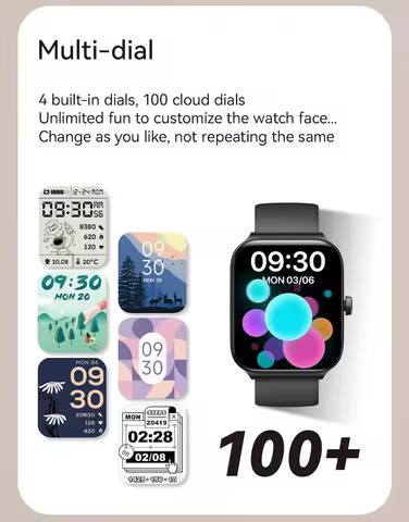 Smart Watch 1.95inch 3D Curved Screen Sports Outdoor Fitness Tracker Bluetooth Calling Men Women Sma
