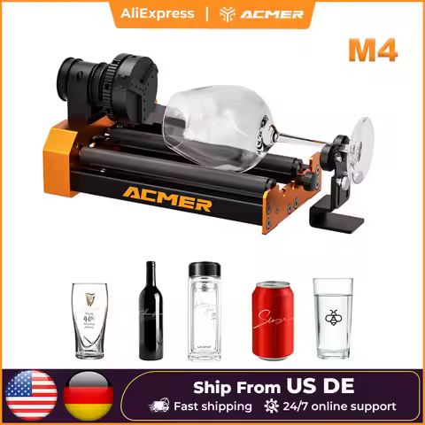 ACMER M4 Chuck Rotation Module 4th Axis Rotary Axis Clamp Diameter 4-64mm Laser Engraver Accessories