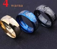 『Cashback』 Cincin Tauhid Islam Ukiran Lafadz Syahadat Titanium Luar Dalam Grafir Arab/Muslim Bahan S