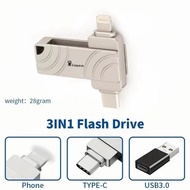 Kingston 2TB USB3.0 4 in 1 OTG Flash Drive Metal Waterproof High speed 512GB 256GB 128GB U Disk pend