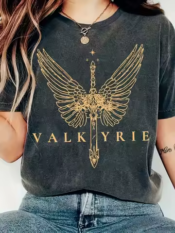 ACOTAR Valkyrie Top To The Listening Stars Nesta Archeron Ilyrian Camp Graphic Print T-Shirt Casual 