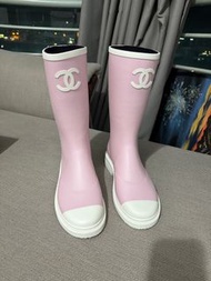 香奈兒粉色雨鞋雨靴