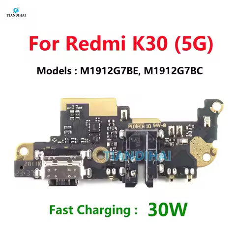 For Xiaomi Redmi K30 5G Charging Board Dock Connector USB Plug Type C Charger Port Tail Flex Cable M