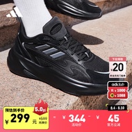 adidas「波波鞋」OZWAVE 2.0厚底休闲老爹鞋男女阿迪达斯轻运动 黑色/亮金属铁灰/炭黑 42