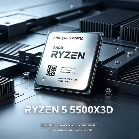 AMD Ryzen 5 5500X3D R5 5500X3D Desktop Gaming CPU Processor 4.2GHz AM5 Socket 8-Core 16-Thread