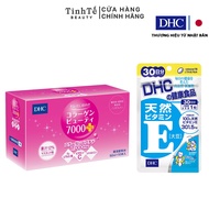 Combo mềm mịn da DHC Vitamin E 30 ngày và 1 hộp collagen nước (Vitamin E & Collagen Beauty 7000 Plus