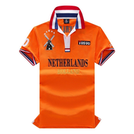 2021 Short Sleeve Polo Shirt Men's Sports T-shirt Dutch Football Fans Pure Cotton Loose Casual Polo T-shirt S-6XL