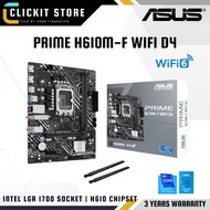 ASUS PRIME H610M-F WIFI D4 Motherboard | LGA 1700 | DDR4 x 2 | WIFI 6 | Intel® H610 micro-ATX Form