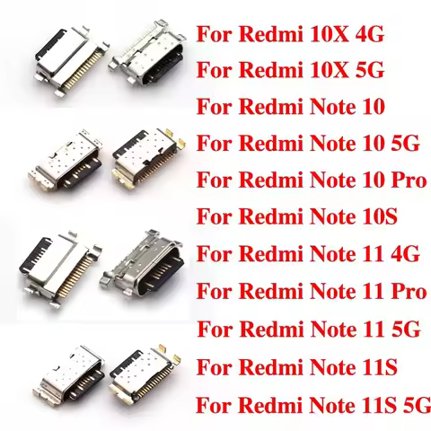 10pcs USB Charger Port Jack Dock Connector Flex Cable For Xiaomi Redmi Note 10 11S 11 Pro+ 10S 10X 1