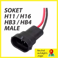 H11 H16 HB3 HB4 MALE SOCKET MALE Relay Kit Connector