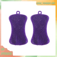 [99MY]Larger Size Silicone Sponge, for Dishes Washing Kitchen Gadgets,Double Sided Silicone Sponge B