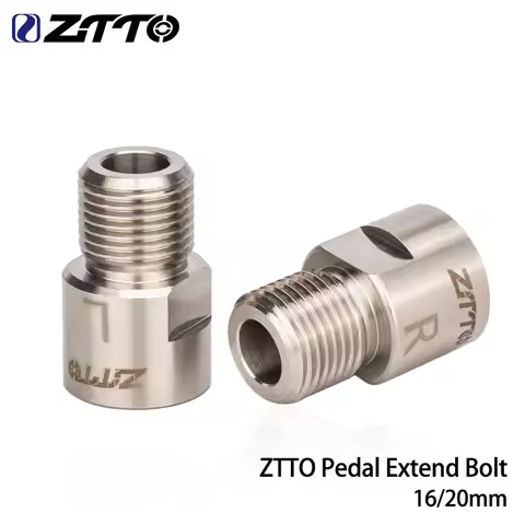 ZTTO Titanium Alloy Bicycle Pedal Extend Bolt 16mm 20mm Pedal Axle Extender Crank Arm Spacer For MTB