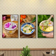 Tea Shop Wall Canvas Painting BH53 - Decorative Hanging Painting, Shop Decor, Restaurant Sharp Frame