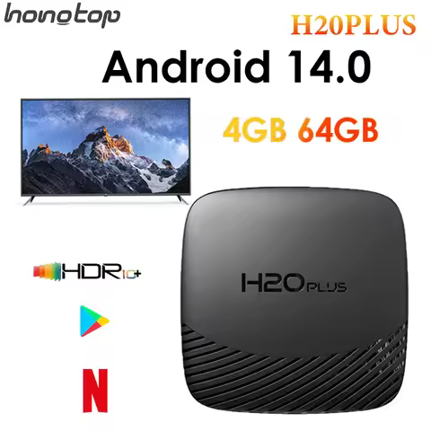 H20PLUS Smart Android TV Box Android 14.0 RK3528 Chipset 16GB/64GB Storage 2.4&5G Dual-Band WIFI 8K 