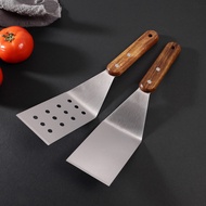 Stainless Steel Acacia Wooden Handle Cooking Spatula Cooking Leak Spatula Fried Bun Pancake Spatula 