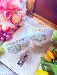 英國製1950年立體手繪古董杯糖碗水果盅飯碗情人節 馬年 新年佈置