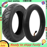 10x2.50 Tire and Inner Tube Set 2.50 Pneumatic Tyre Inner Tube 45° Valve for 10" Scooter Wheels