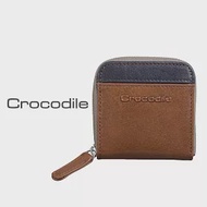 【Crocodile】 Naturale系列 Easy輕巧方形拉鍊 零錢包 0103-08101-02 咖啡色